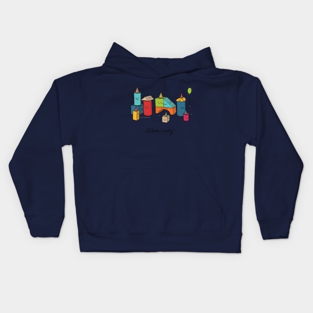 Block Party Kids Hoodie by oddowl